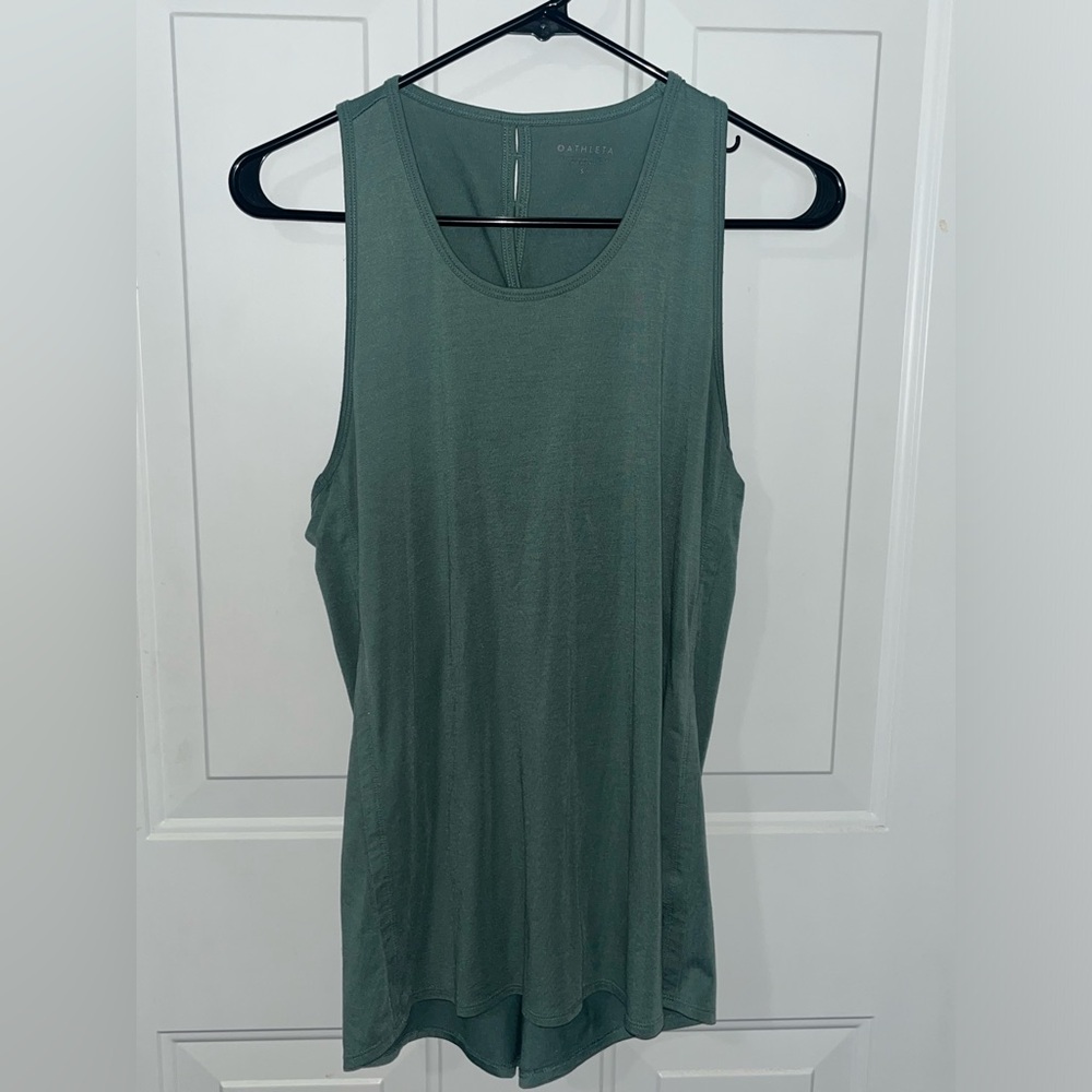 LIKE NEW Athleta Essence Vital Tie Back Back Tank - Coastal Teal - Sz Small